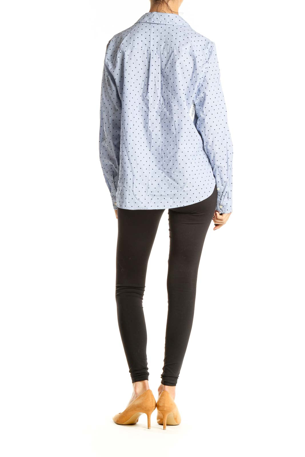 Blue Polka Dot Formal Top