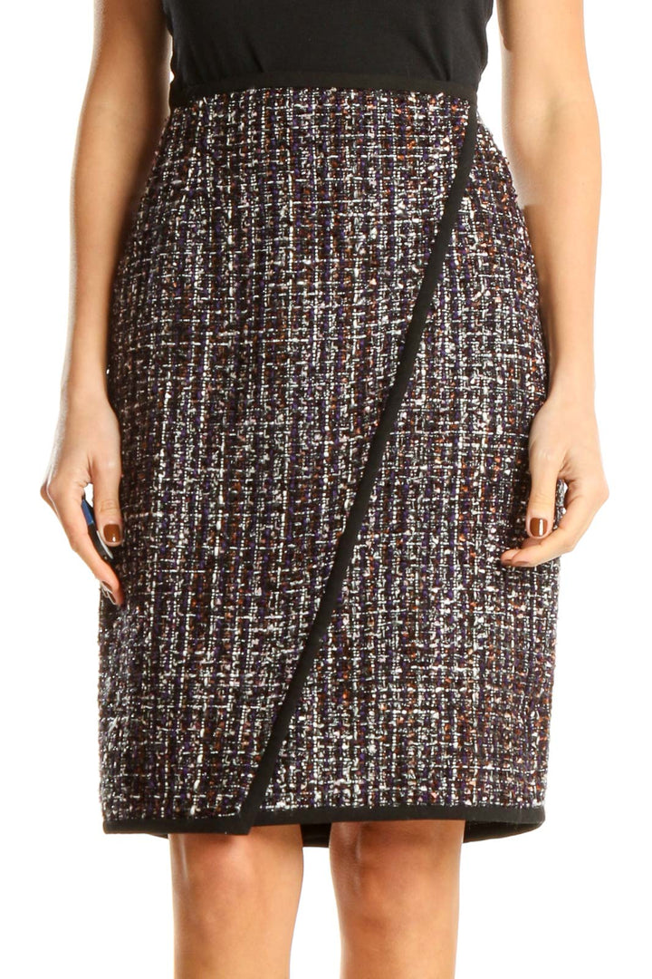 Multicolor Tweed Brunch Pencil Skirt