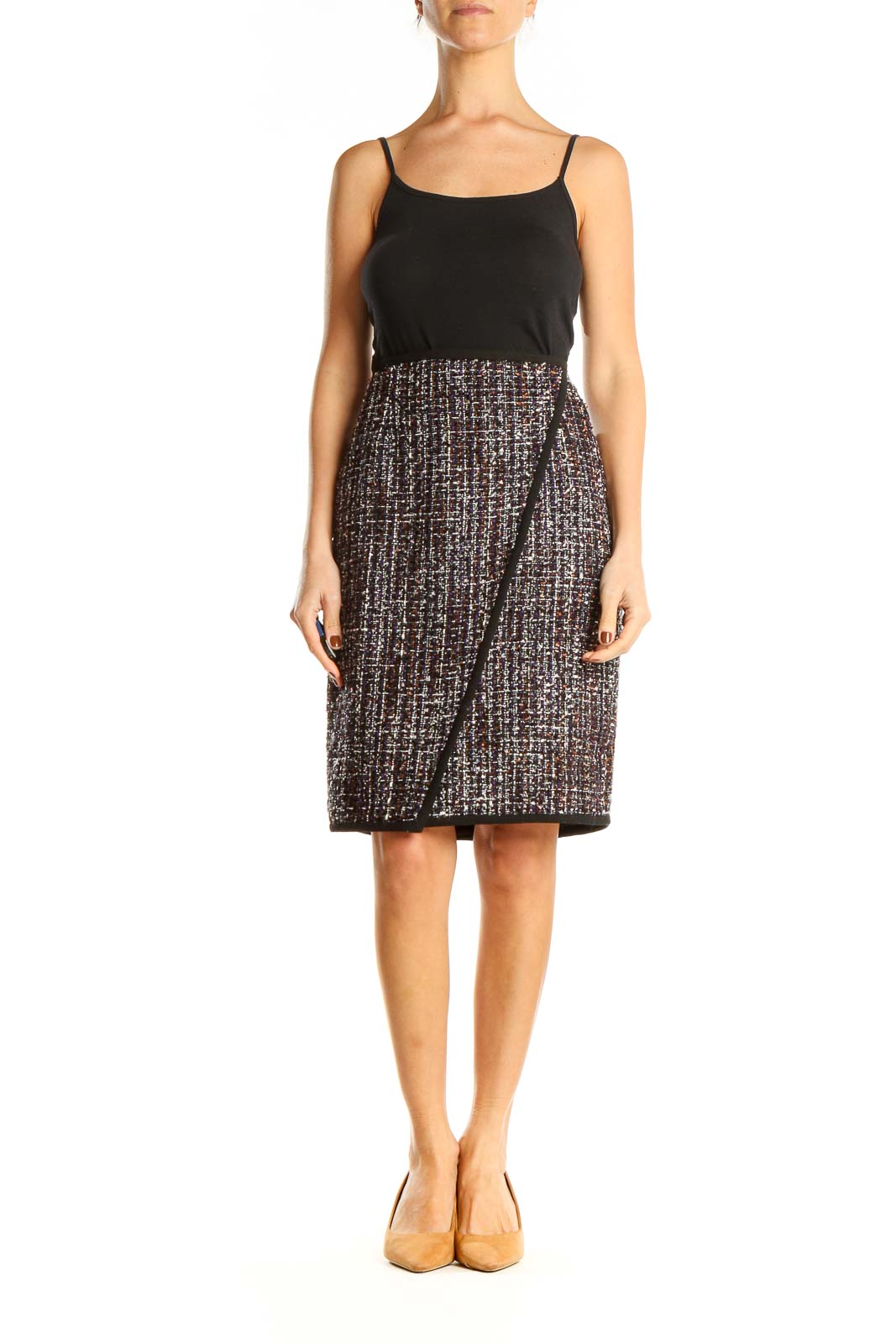 Multicolor Tweed Brunch Pencil Skirt