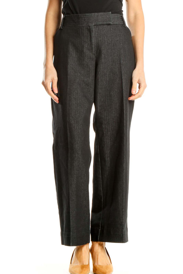 Gray Pinstripe All Day Wear Trousers