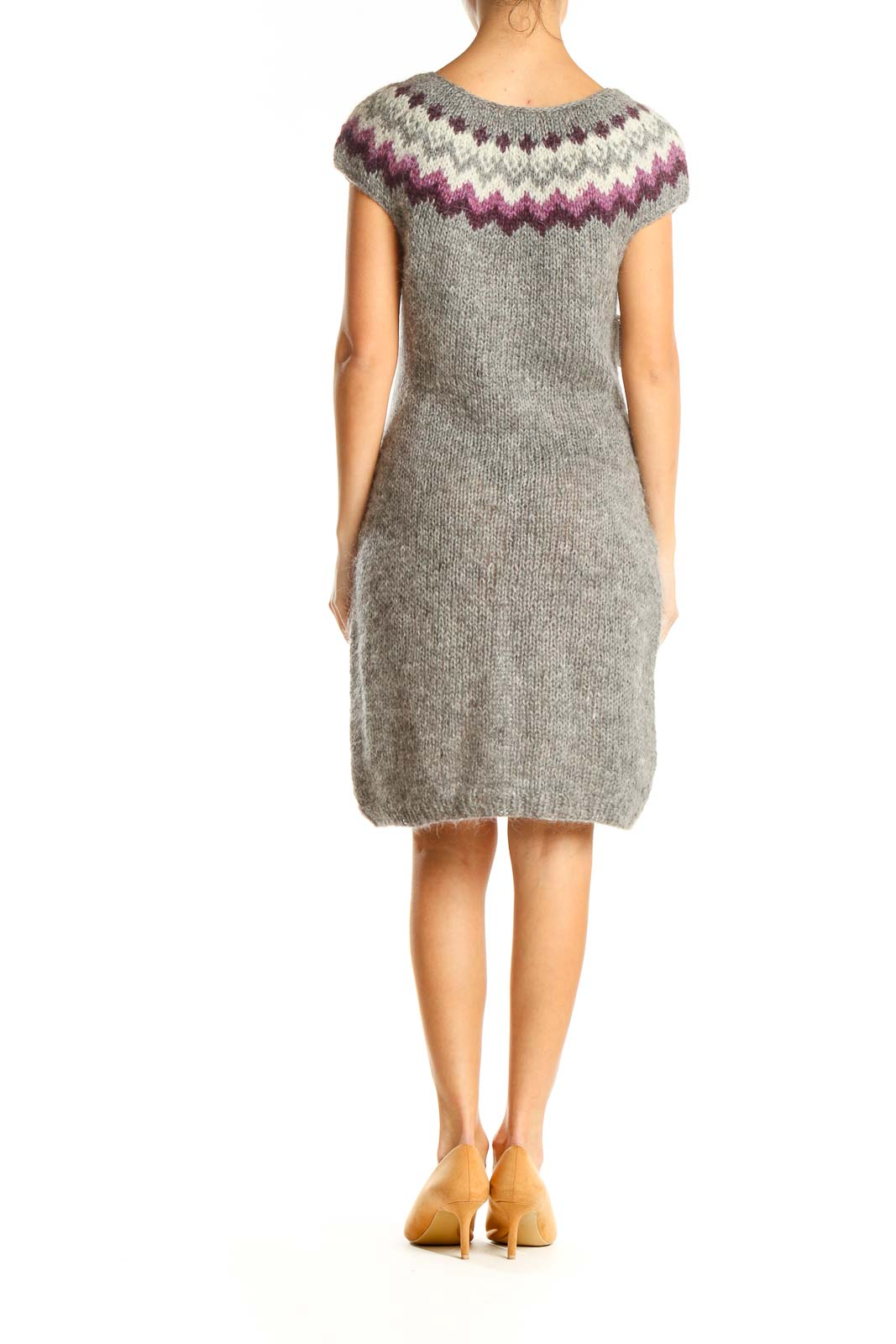 Gray Sweater Sheath Dress