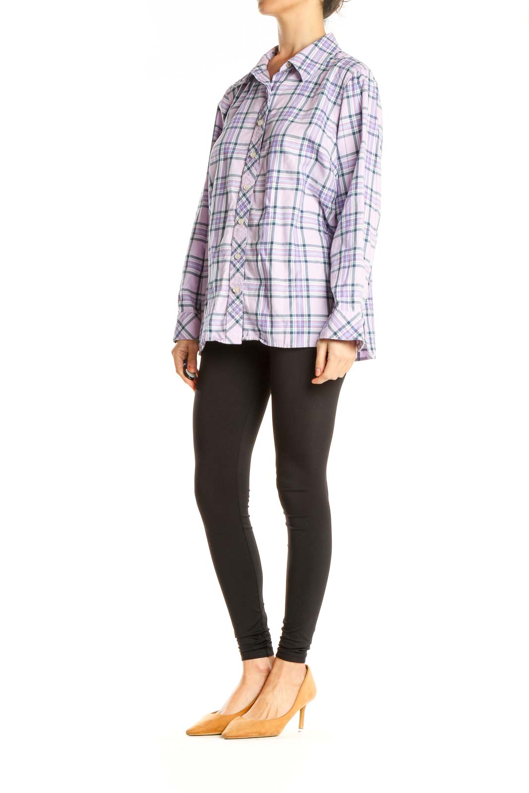 Purple Checkered All Day Wear Top