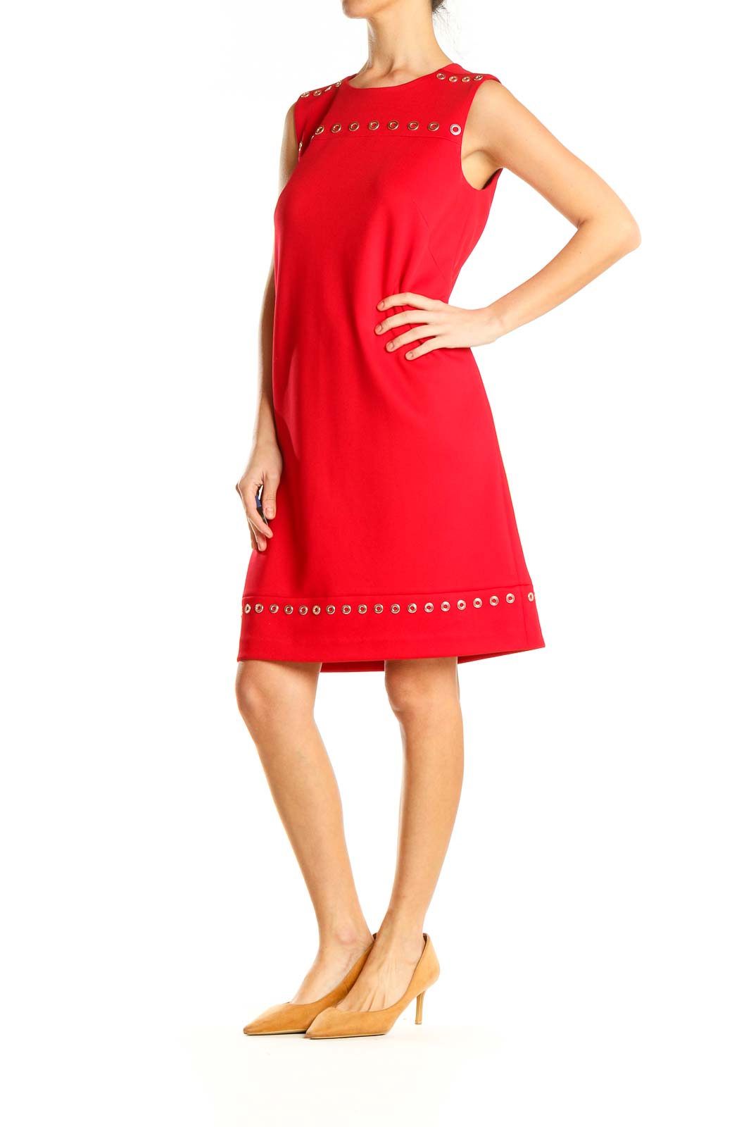 Red Classic A-Line Dress