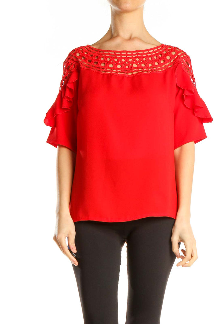 Red All Day Wear Top