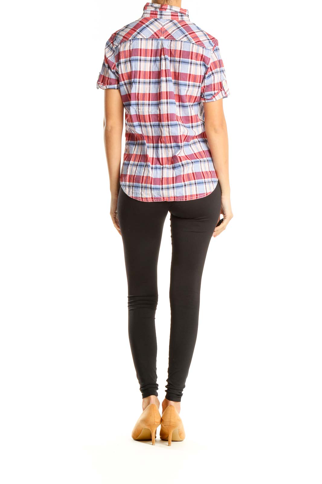 Multicolor Checkered Casual Top