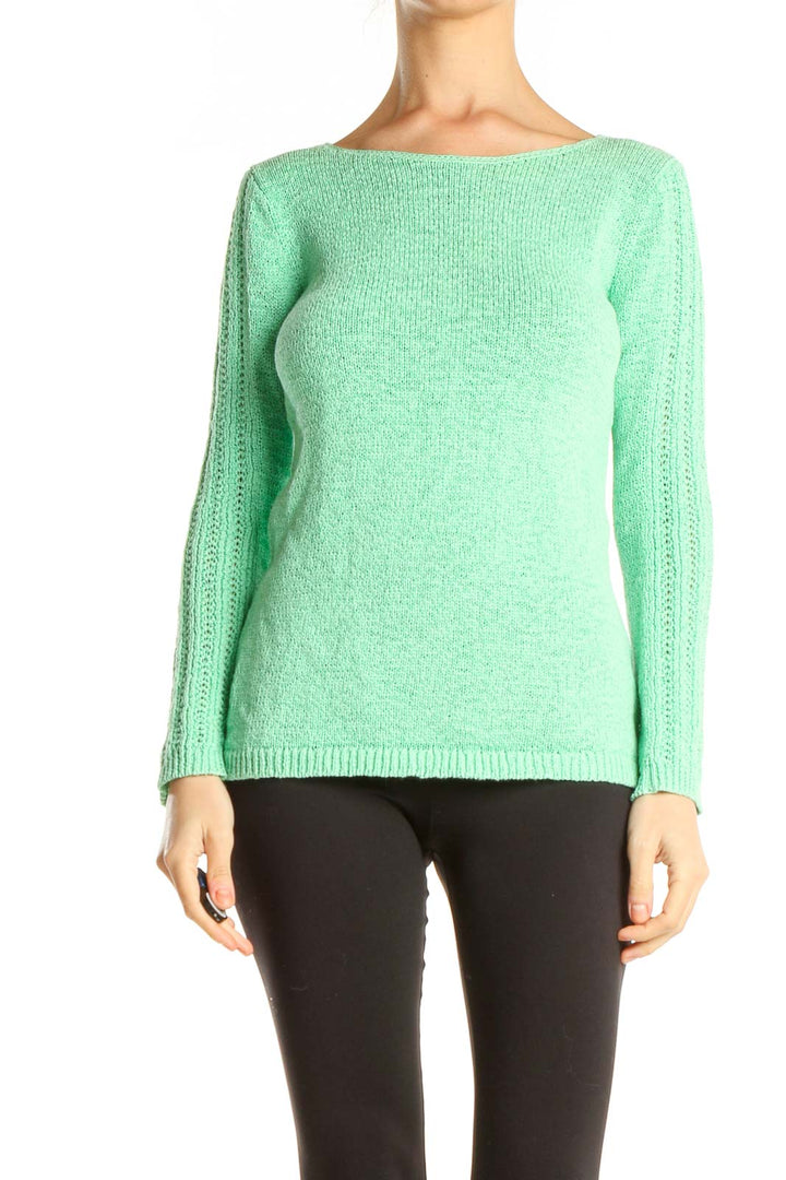 Green Knitted Light Sweater