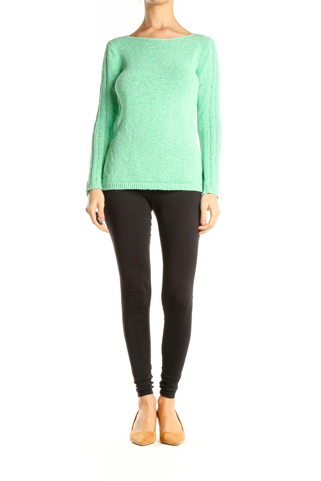 Green Knitted Light Sweater