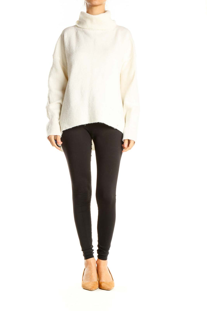 White Turtleneck Chic Sweater