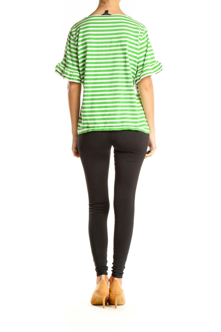 Green Striped All Day Wear Top