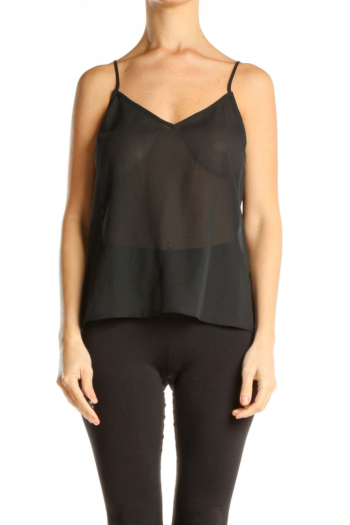 Black Chic Mesh Tank Top