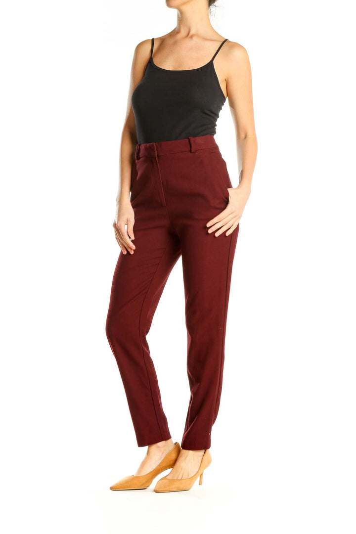 Red Casual Trousers