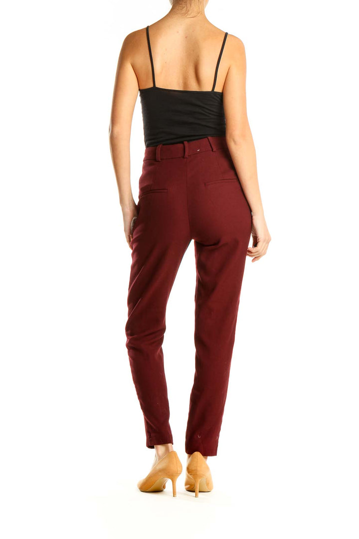 Red Casual Trousers