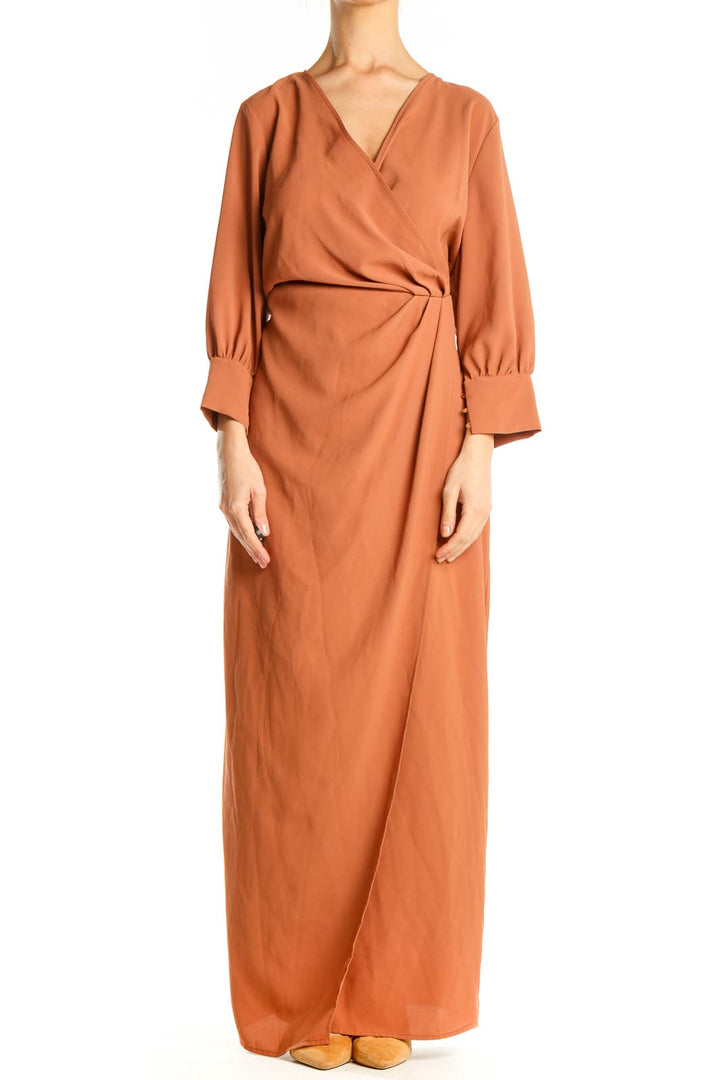 Orange Classic Column Dress