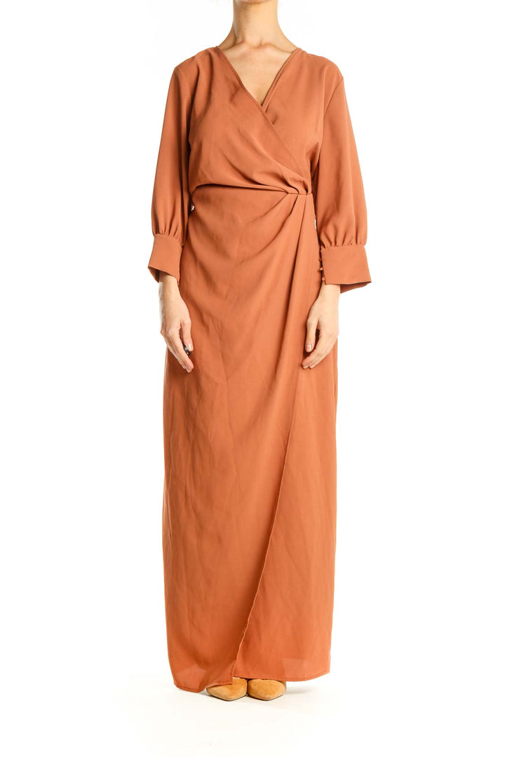 Orange Classic Column Dress