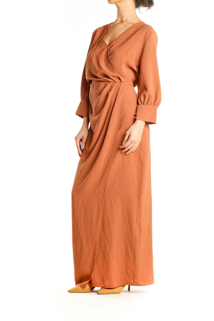 Orange Classic Column Dress