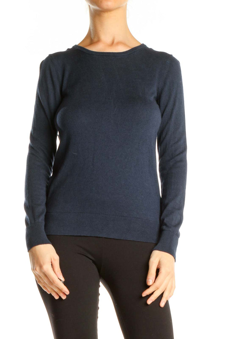 Blue All Day Wear Long Sleeve Top