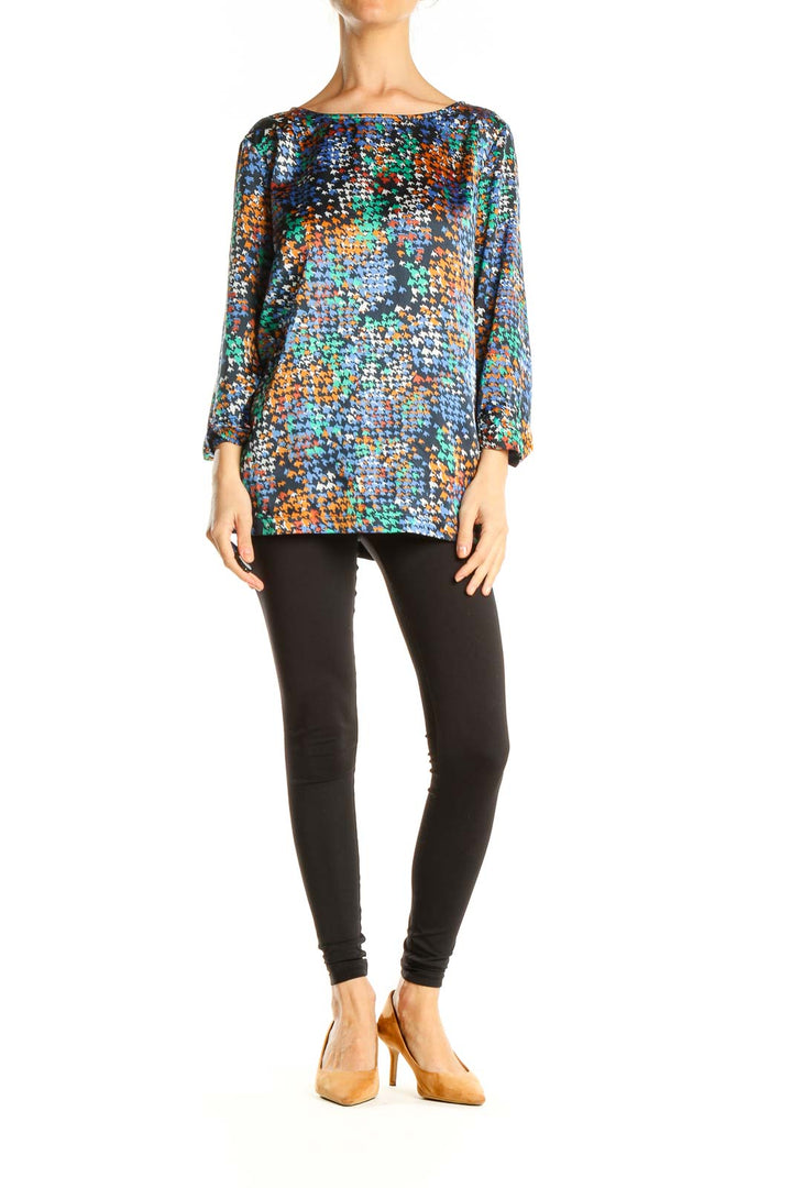 Multicolor Graphic Print Party Top