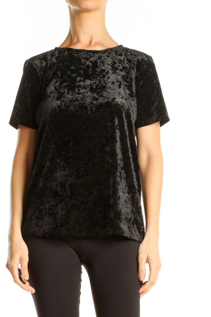 Black Velour All Day Wear Top