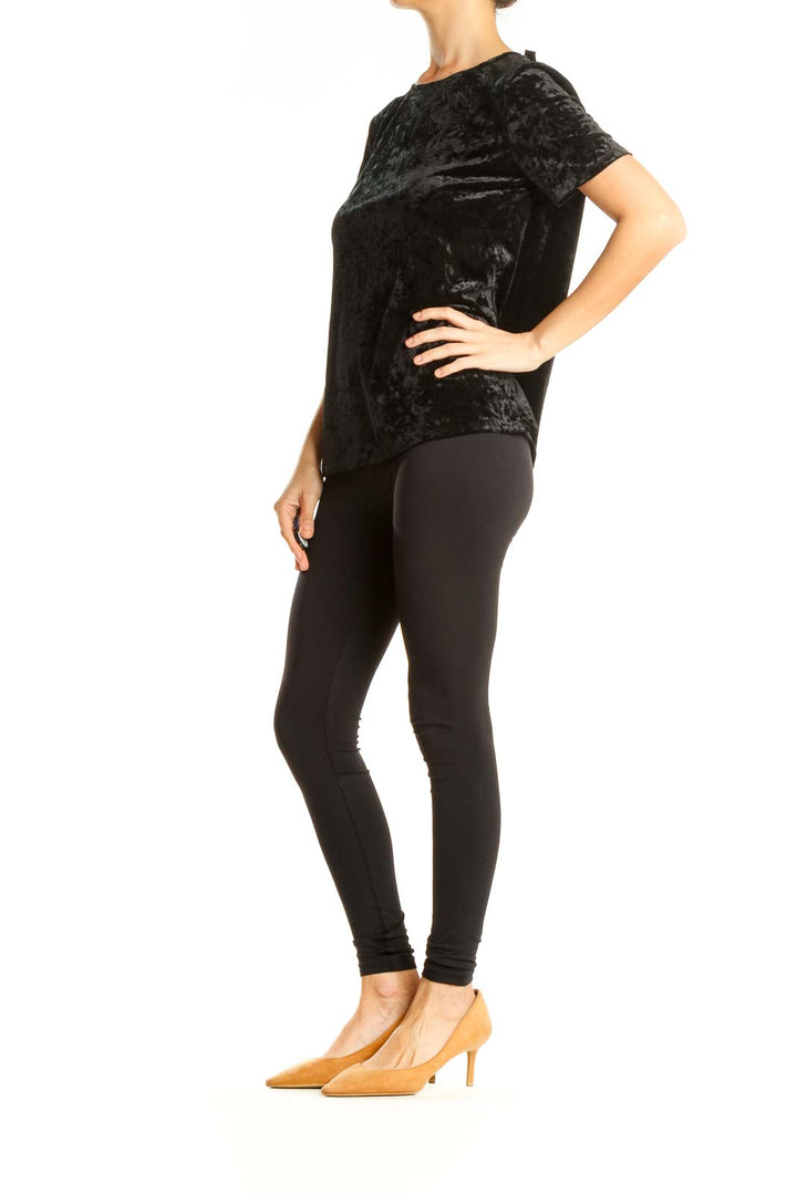 Black Velour All Day Wear Top