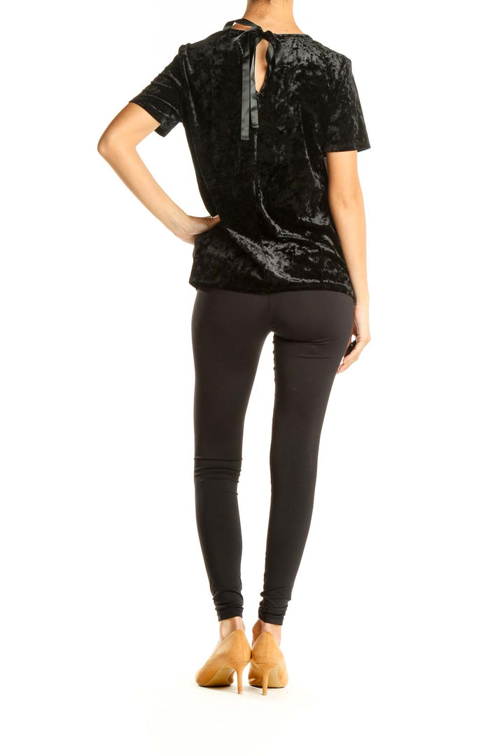 Black Velour All Day Wear Top