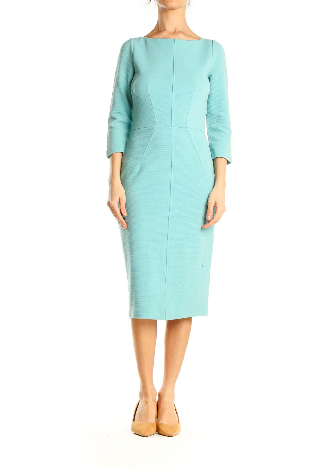 Blue Work Sheath Dress