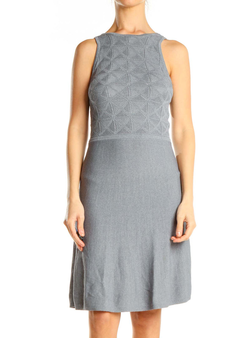 Gray Chic Textured Mini Dress