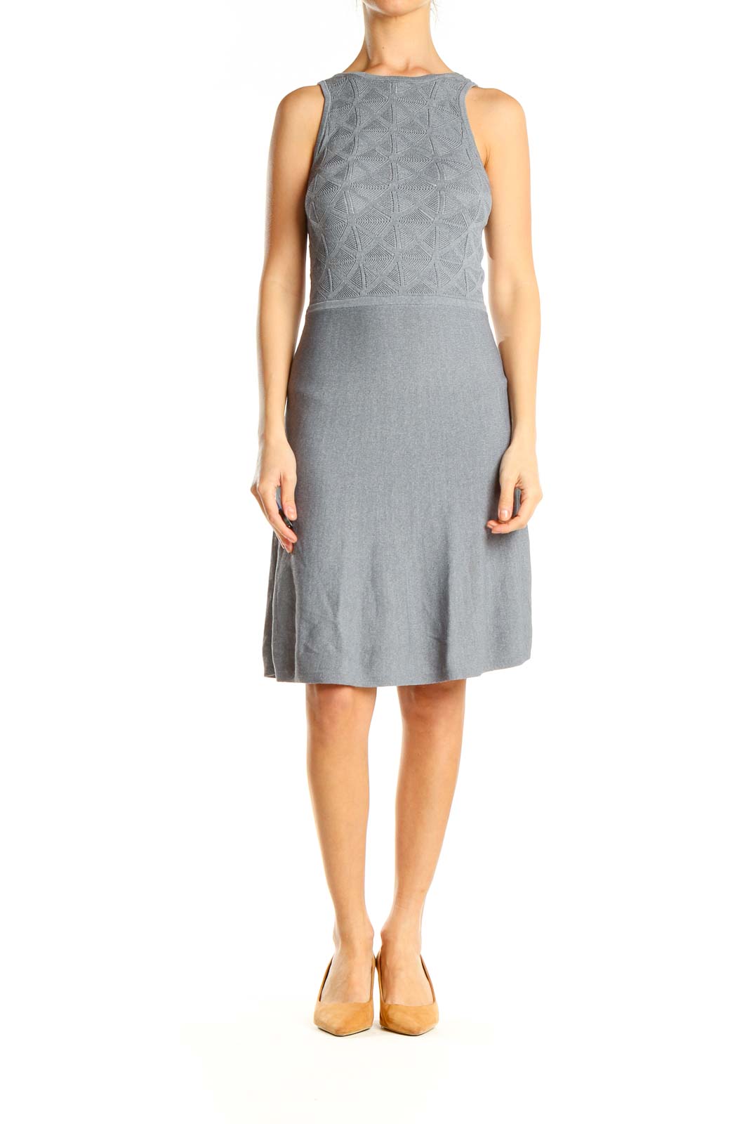 Gray Chic Textured Mini Dress