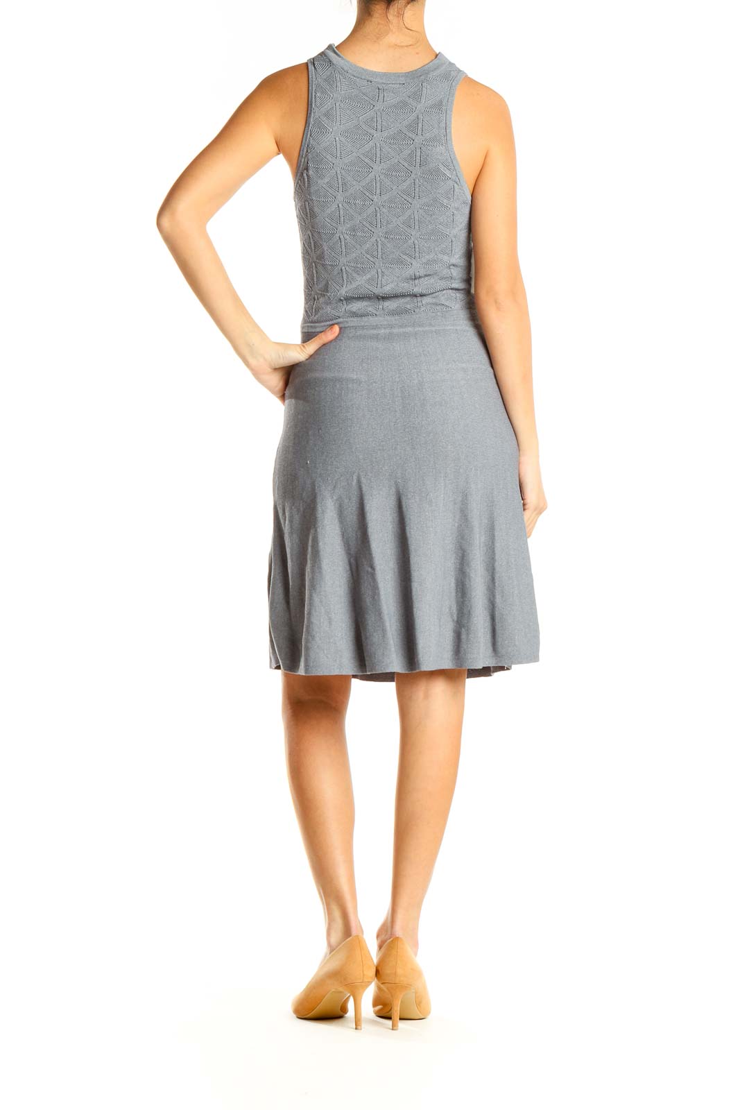 Gray Chic Textured Mini Dress