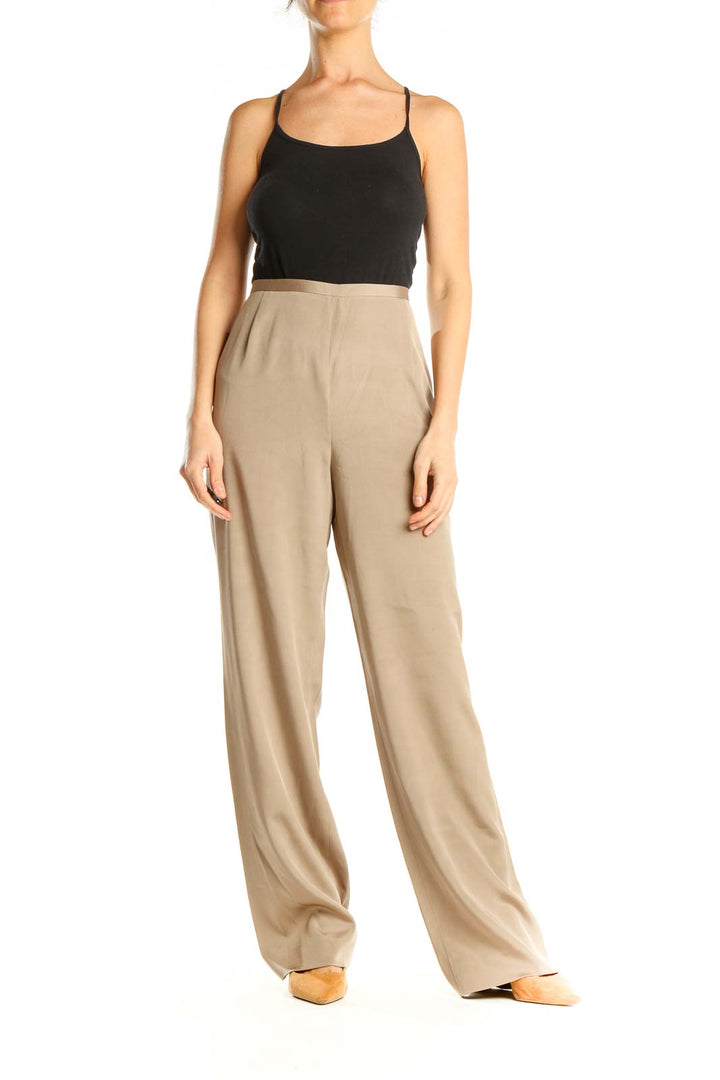 Beige Classic Trousers