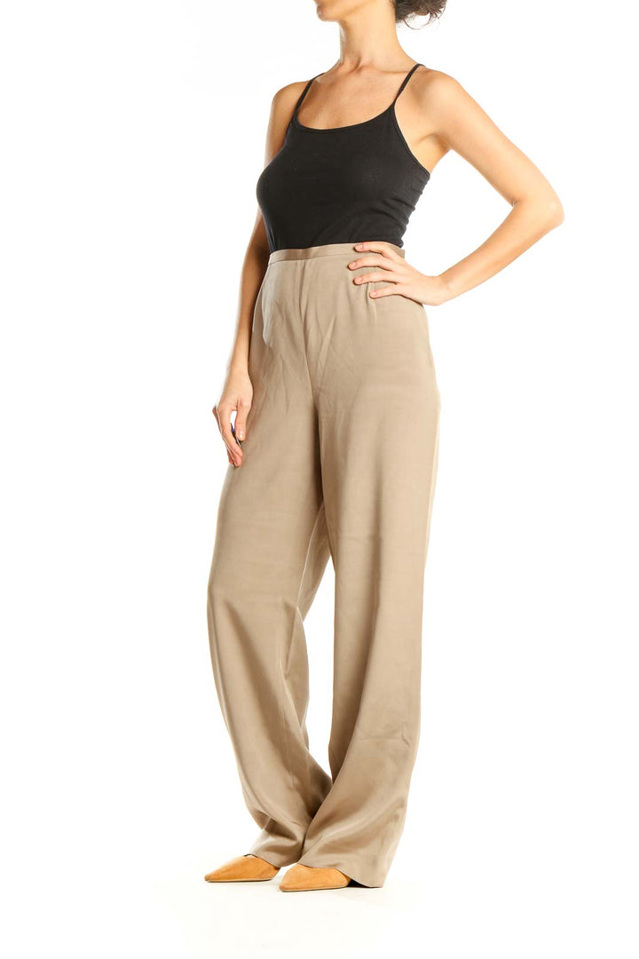 Beige Classic Trousers