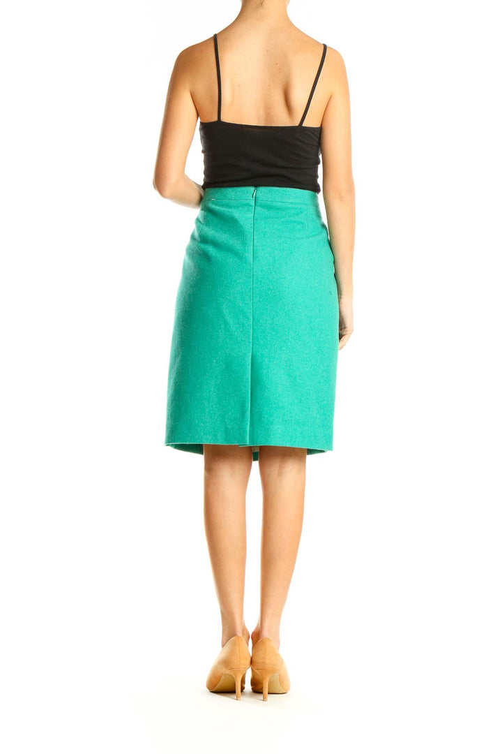 Green Classic Pencil Skirt