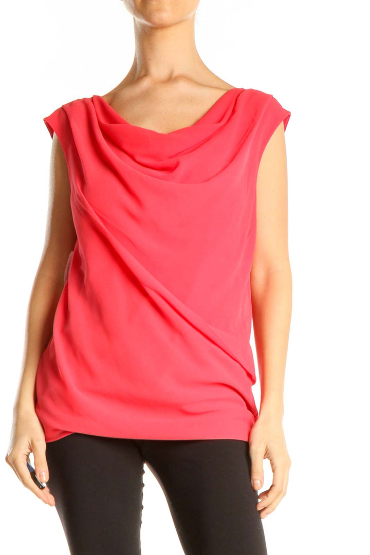 Pink Cowl Neck All Day Wear Top