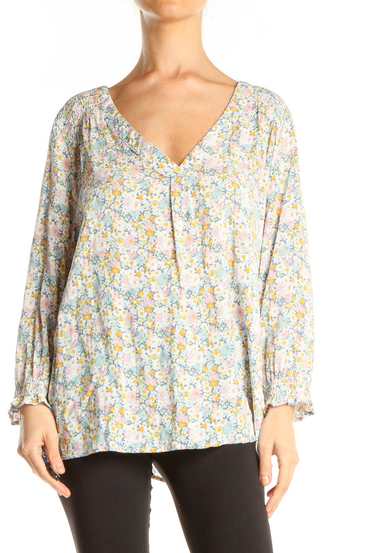 Multicolor Floral Print All Day Wear Blouse