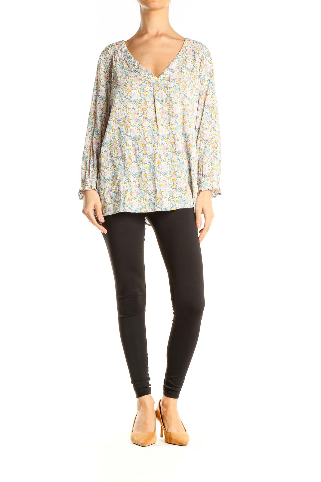 Multicolor Floral Print All Day Wear Blouse