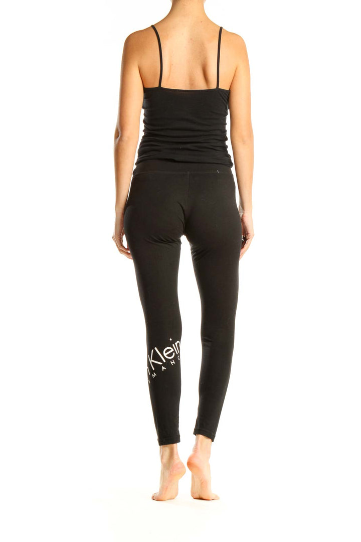 Black Textured Activewear Leggings