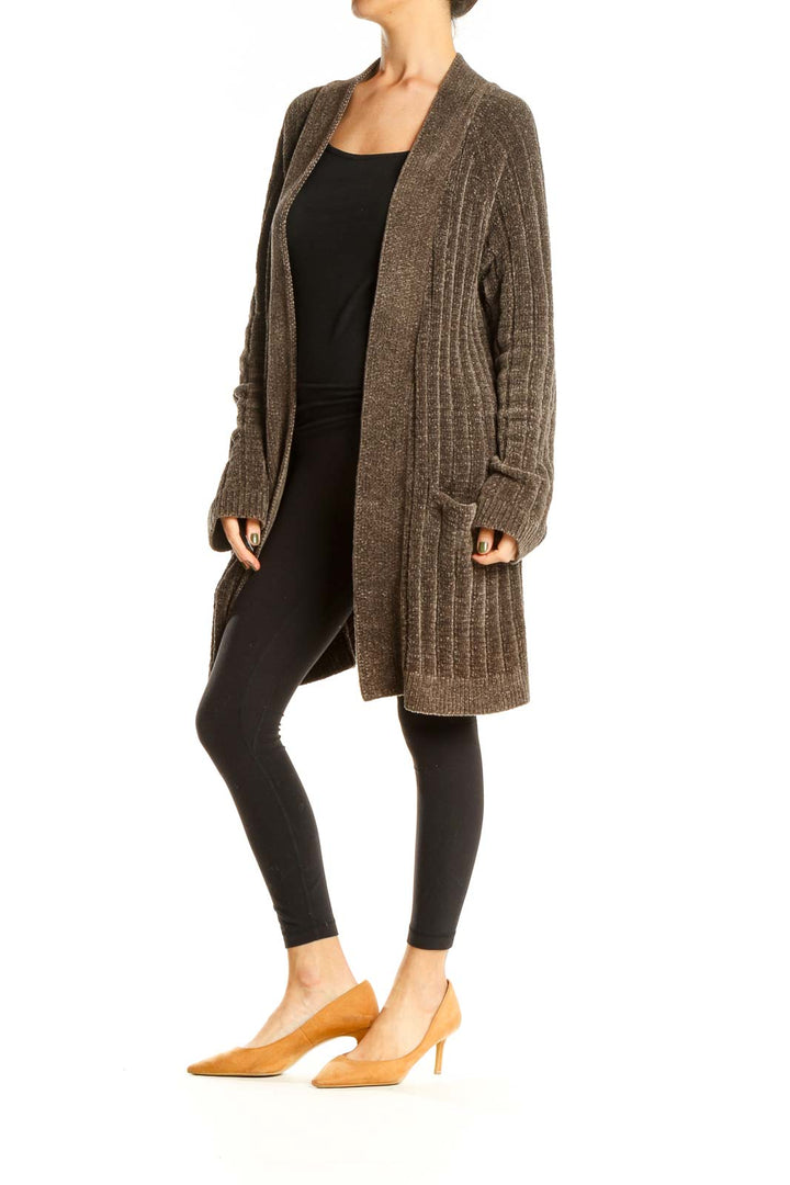 Brown Long Cardigan