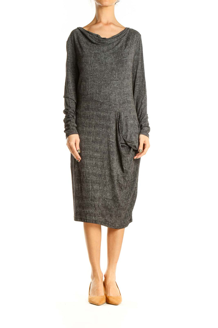 Gray Classic Sheath Dress