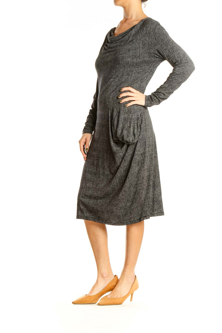 Gray Classic Sheath Dress