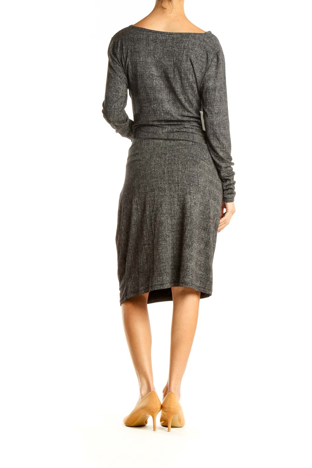 Gray Classic Sheath Dress