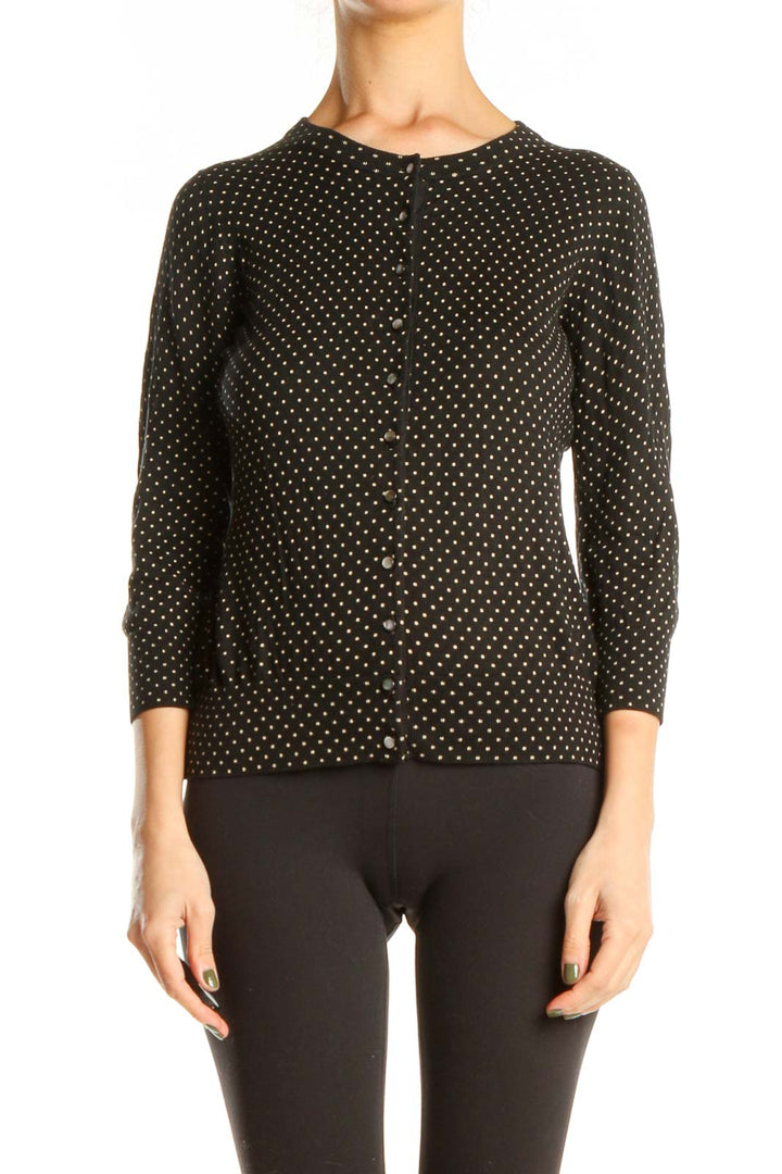 Black Polka Dot Cardigan