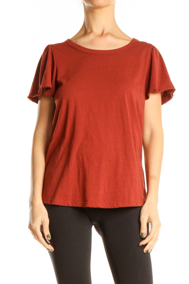 Red Casual Top