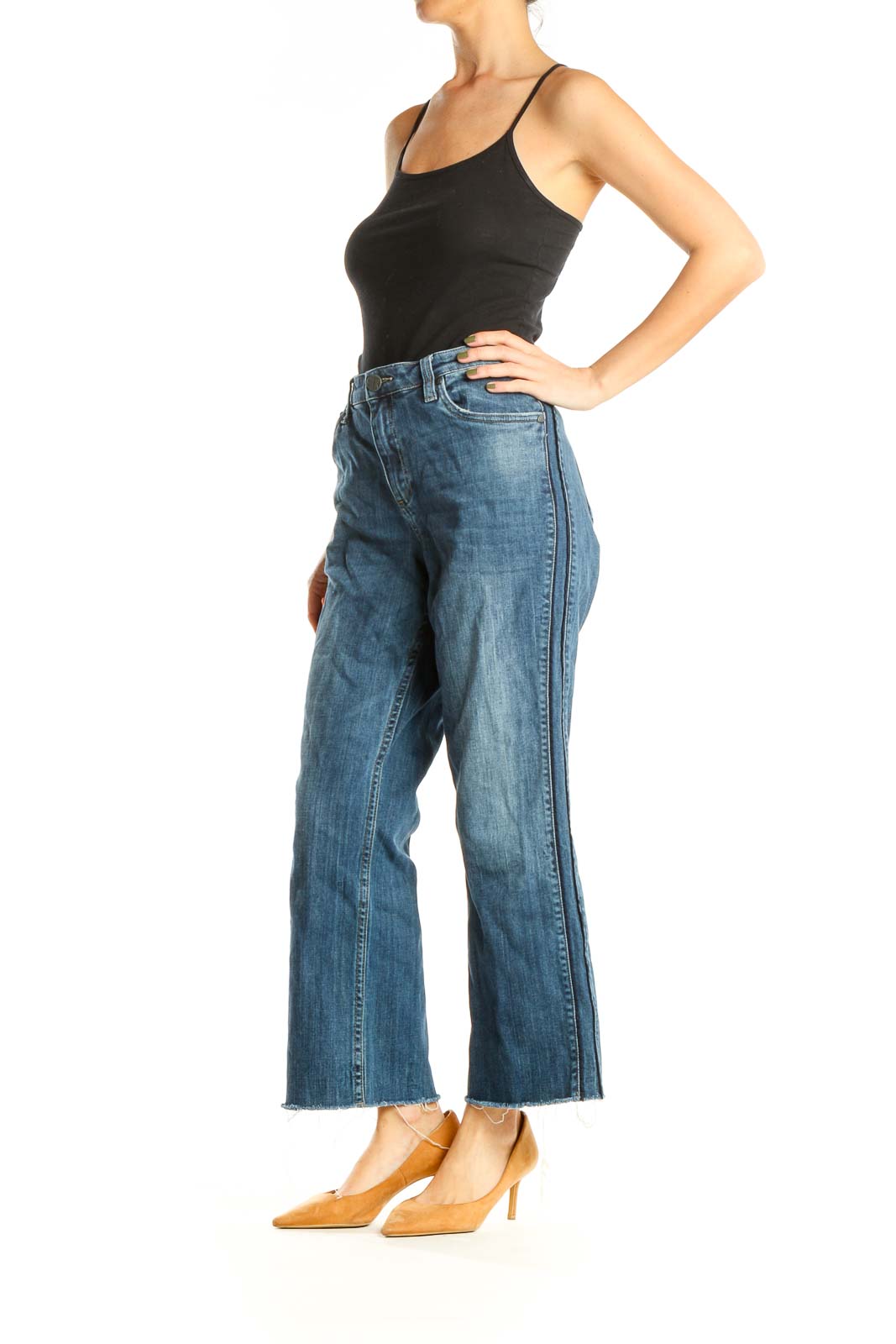 Blue Wide Leg Jeans