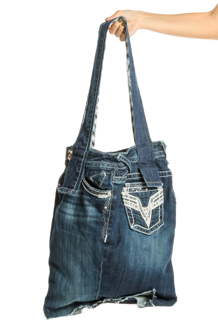 Reworked: Blue Denim Tote Bag From Donated Denim