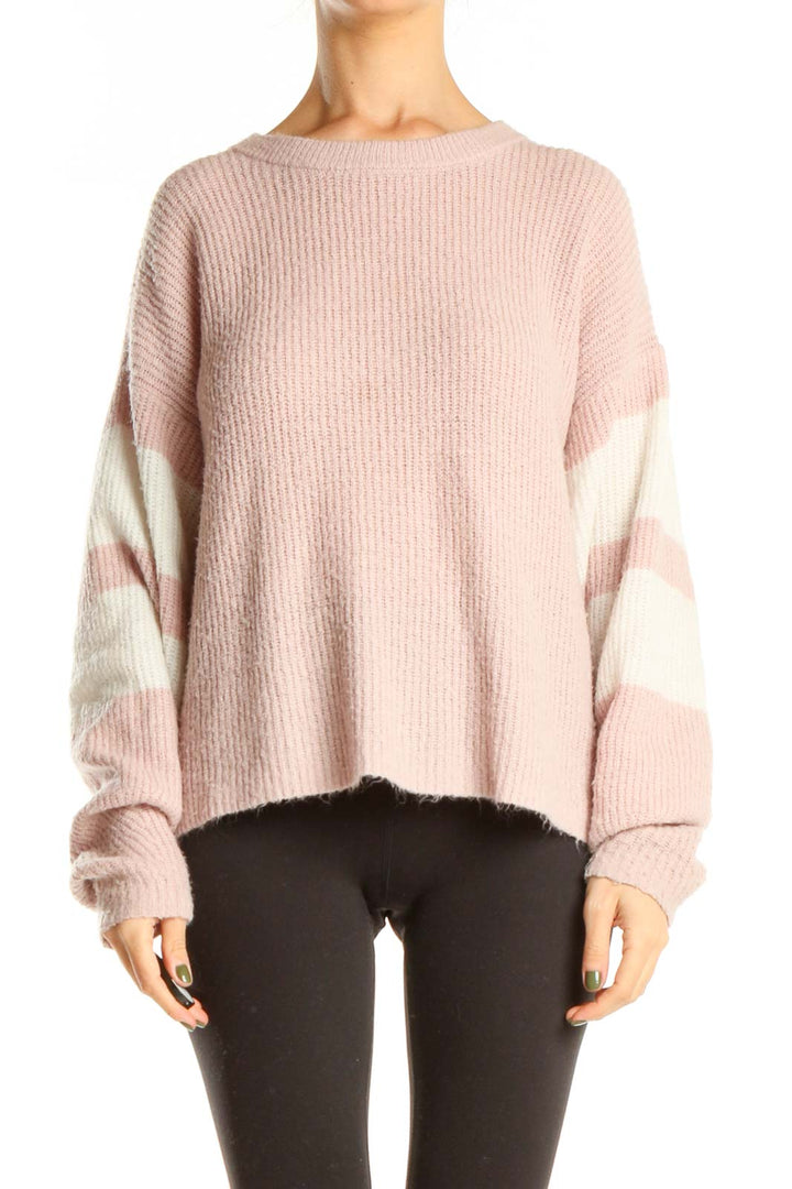 Pink White Brunch Sweater