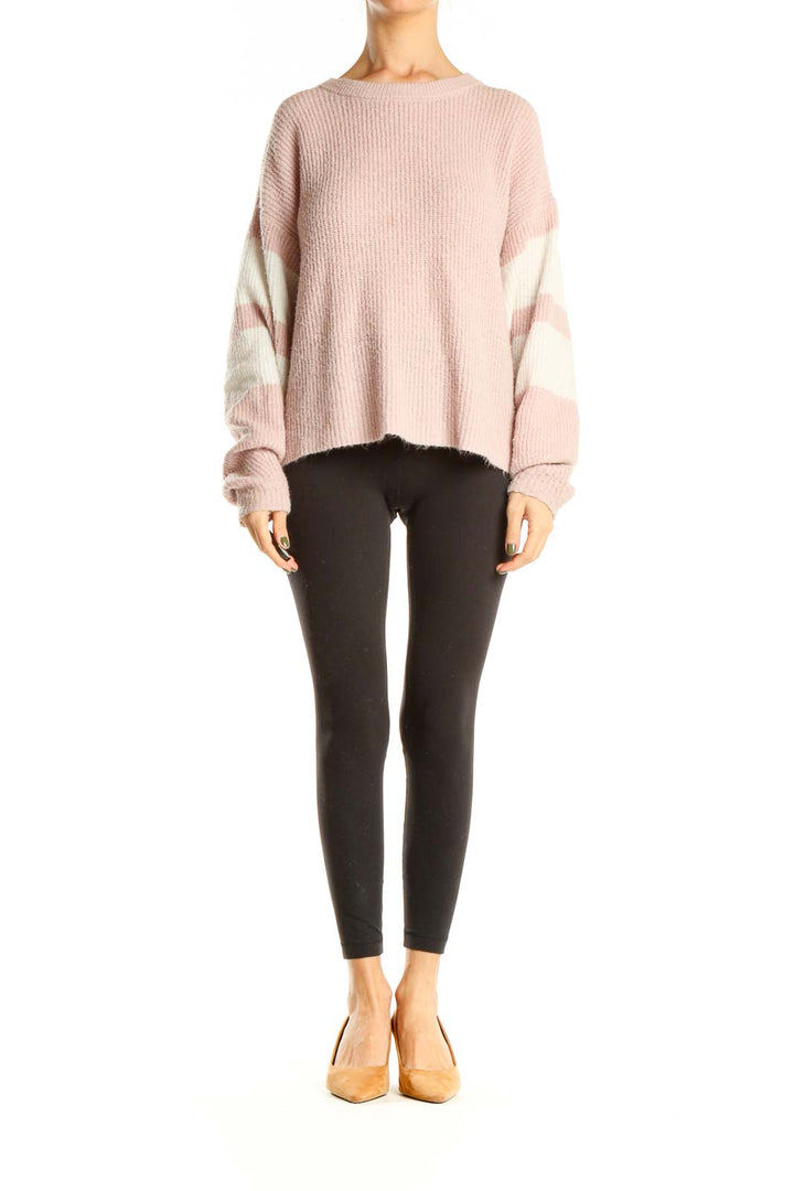 Pink White Brunch Sweater