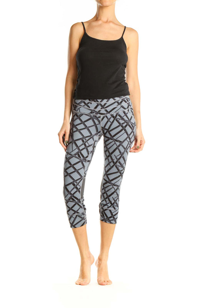 Gray Printed Activewear Leggings