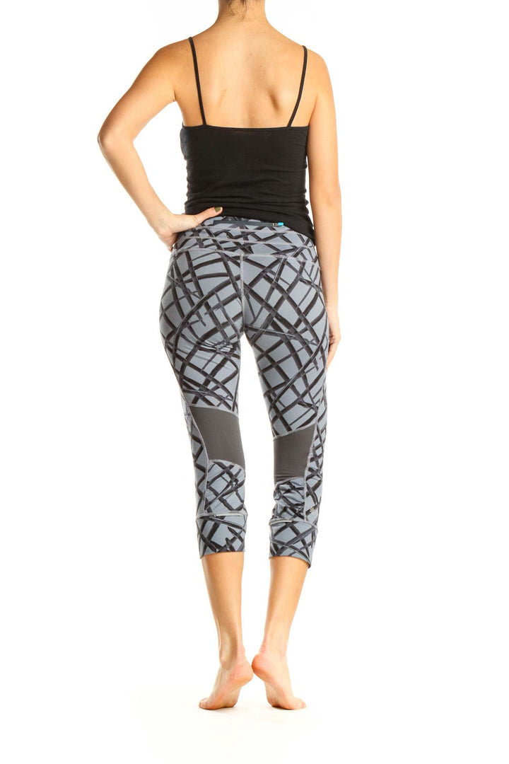 Gray Printed Activewear Leggings