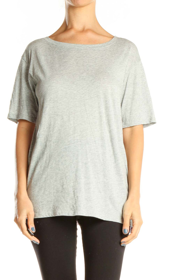 Gray Casual T-Shirt