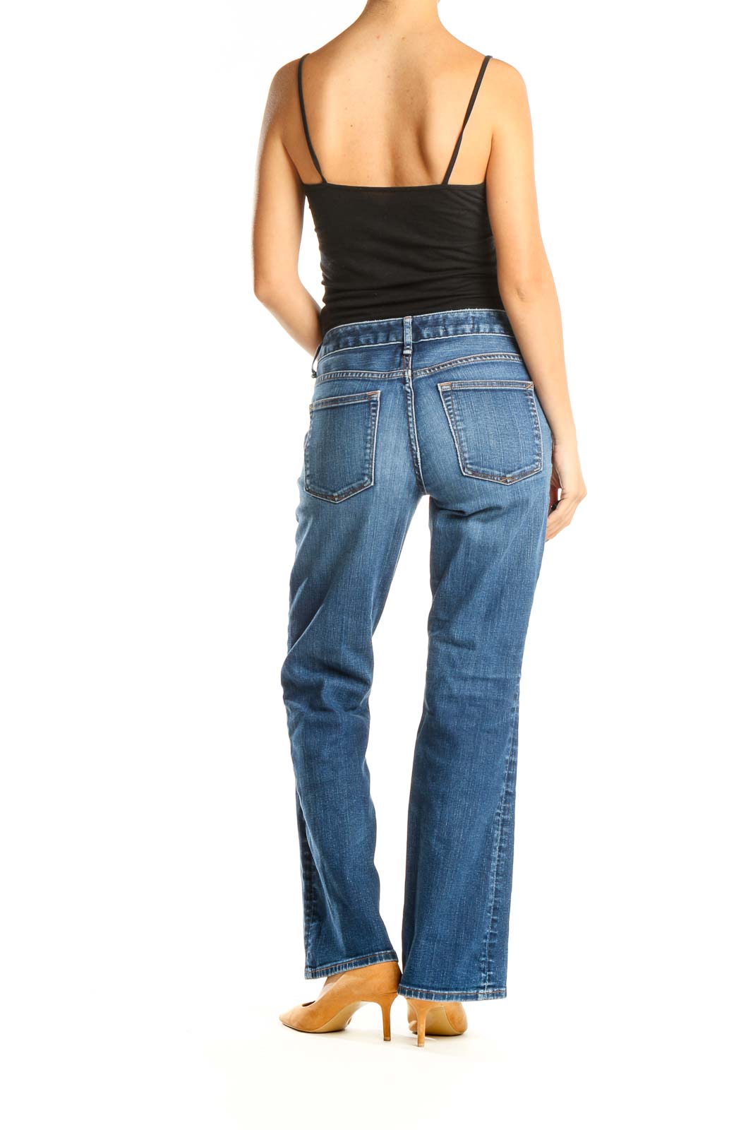 Blue Low Rise Bootcut Jeans