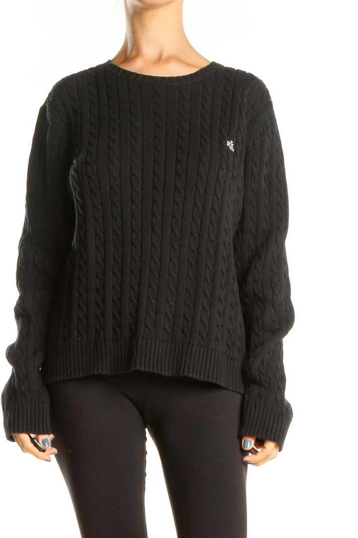 Black Cable Knit Sweater